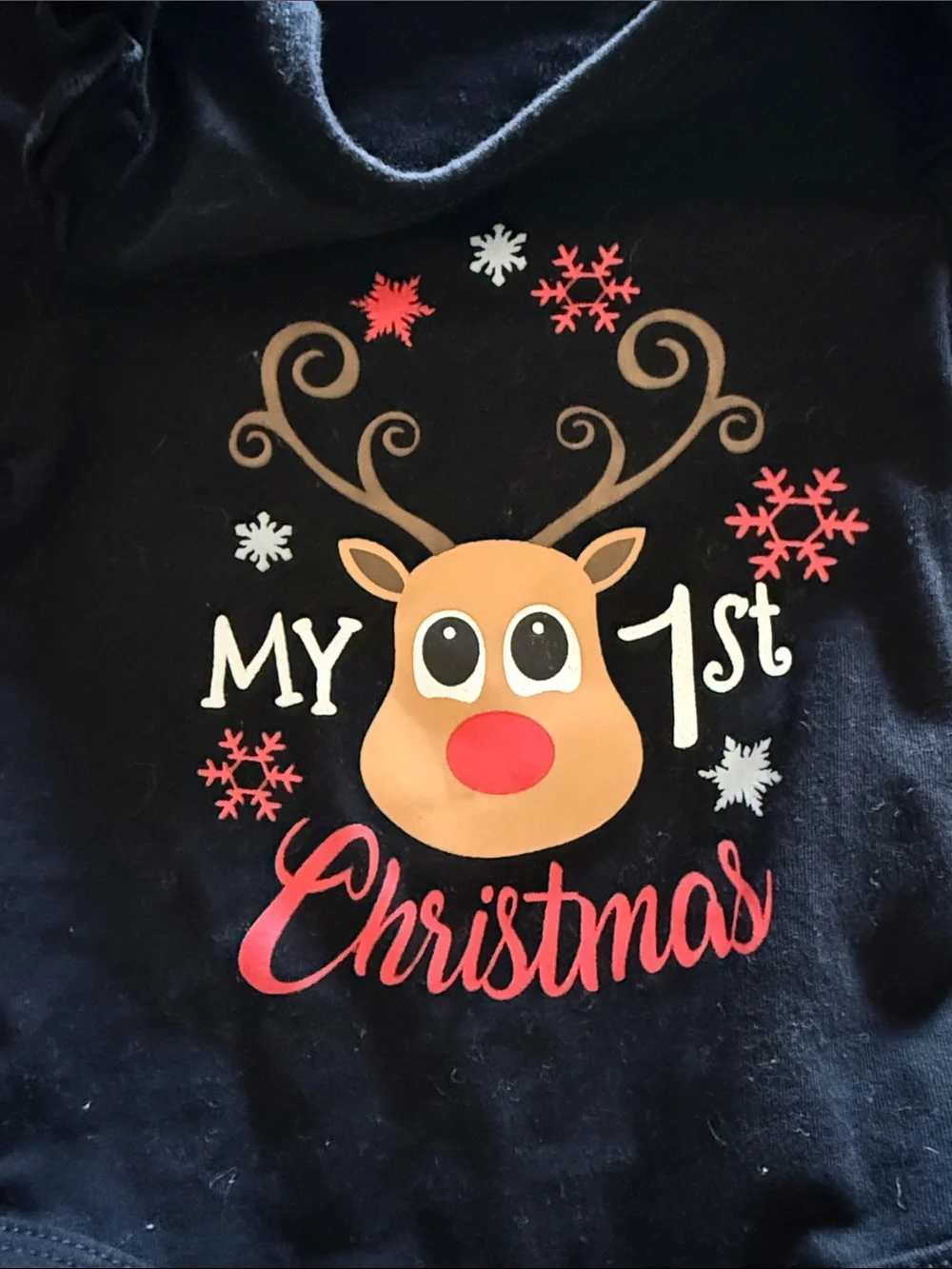 My 1st Christmas Reindeer Bodysuit & Buffalo Plaid Ruffle Set
